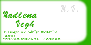 madlena vegh business card